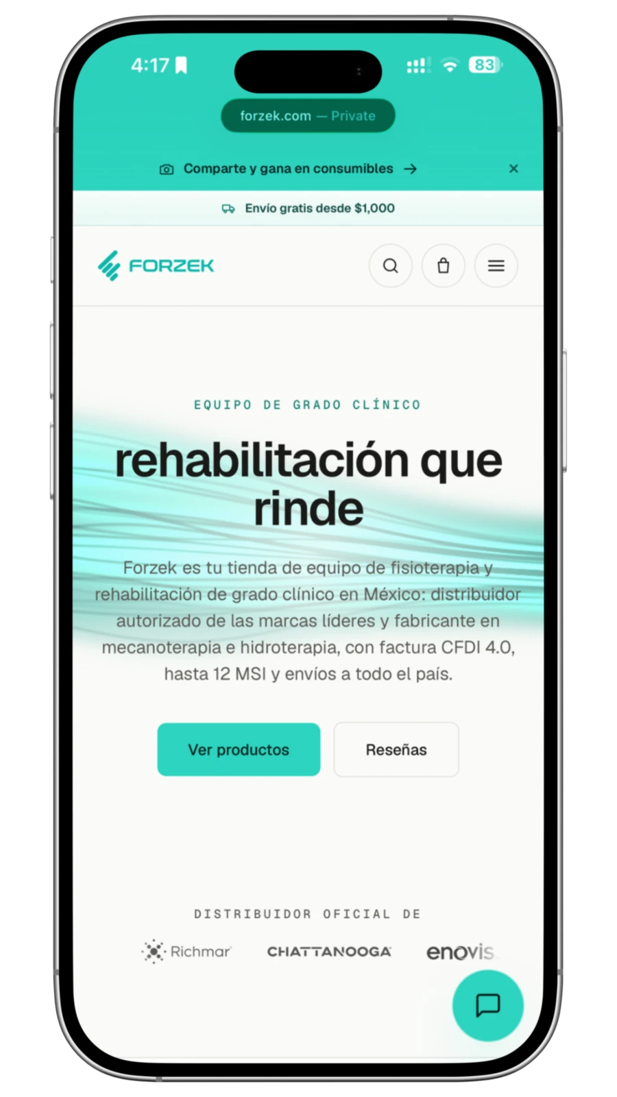 Forzek — tienda nueva (después)
